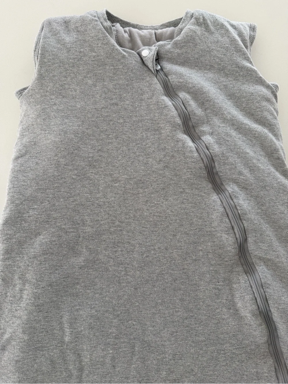 Sleeveless Gray Baby Sleep Sack by Nested Bean - Cozy Stretch Sleep Bag